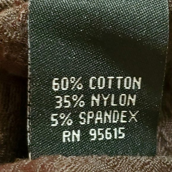 Rafaella Turtleneck Top,  3/4 sleeves, Brown M - Picture 6 of 9